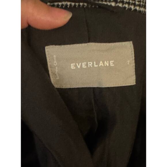 Everlane Wool Blend Oversized Blazer Glen Plaid EUC Size 2 Womens - Picture 5 of 9